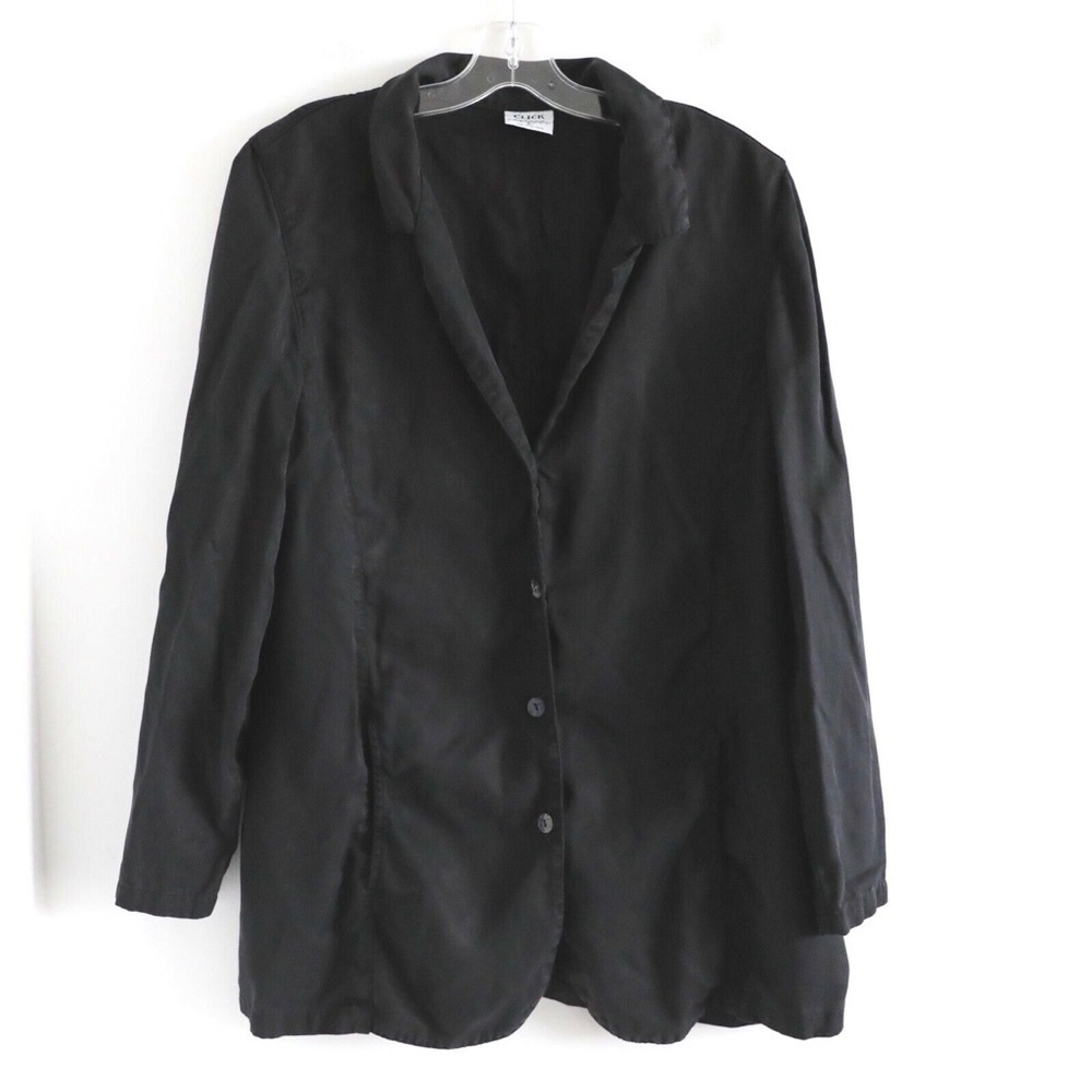 Click Color me Cotton oversized long cardigan jacket buttoned L large layering - Picture 1 of 8